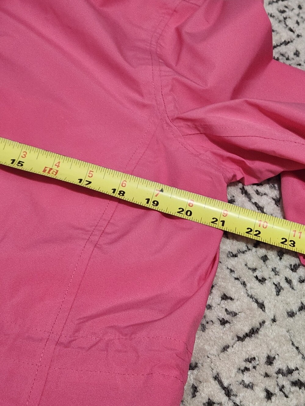 Lands’ End Pink Hooded Rain Jacket Women’s Medium 10-12 Lightweight Coat - Picture 8 of 10